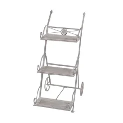 Wohnen Metall Blumenständer Landhaus Jillma in Grau