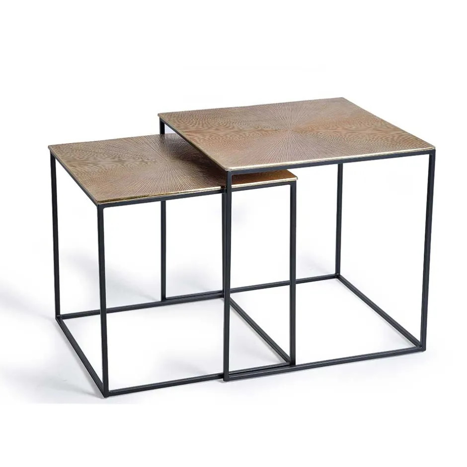 Metall Couchtisch Duo in Bronze - Havanna (zweiteilig)^Wohnen Clearance
