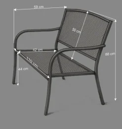 Metall Gartenbank in Dunkelgrau - Labelsio^Wohnen New
