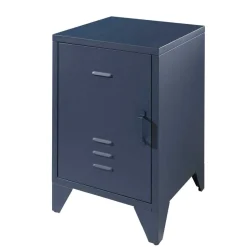 Metall Nachtschrank in Blau - 1-türig - Nostalgic^Wohnen Clearance