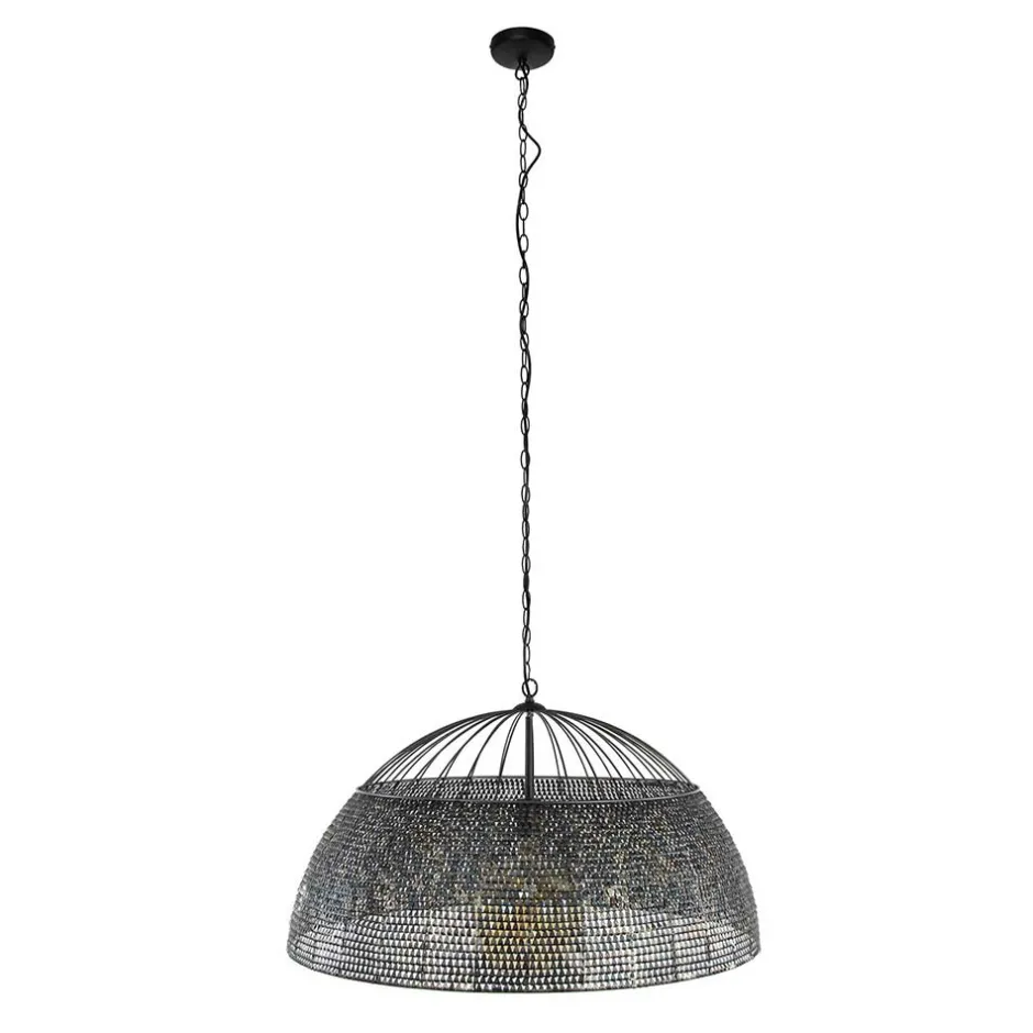 Wohnen Metall Pendelleuchte mit halbrundem Schirm - Lash