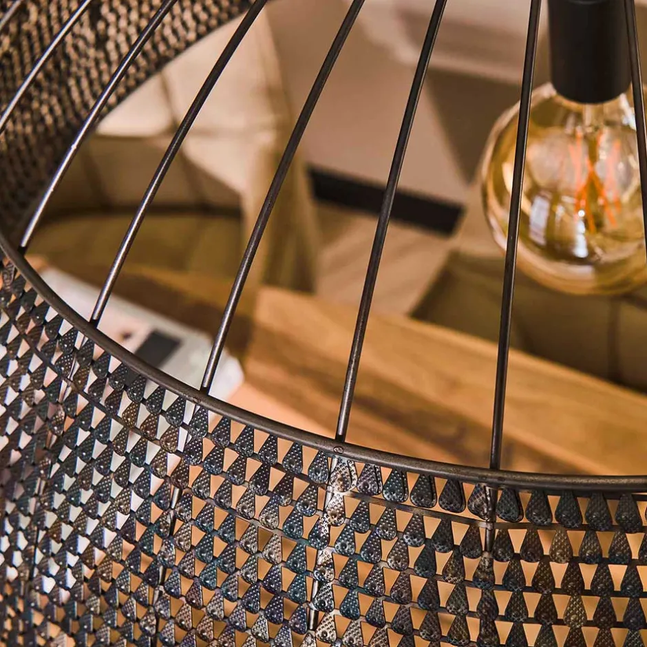 Wohnen Metall Pendelleuchte mit halbrundem Schirm - Lash