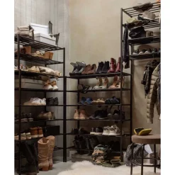 Wohnen Metall Schuhregal mit vier Gitterablagen - Greeceline