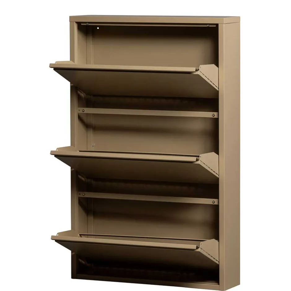 Metall Schuhschrank in Beige - Izzymo^Wohnen Discount