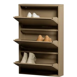 Metall Schuhschrank in Beige - Izzymo^Wohnen Discount