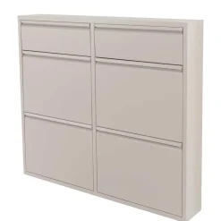 Wohnen Metall Schuhschrank in Taupe - Ruven