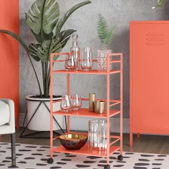 Metall Servierwagen in Orange - Troketta^Wohnen Online