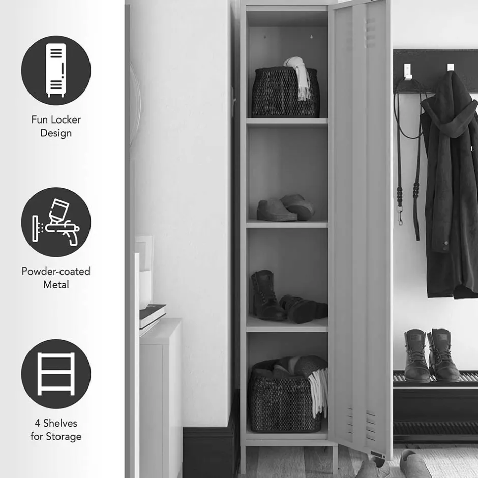 Wohnen Metall Spind in Oliv Grün - Austral