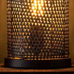 Wohnen Metall Tischleuchte in Schwarzbraun - Bageria