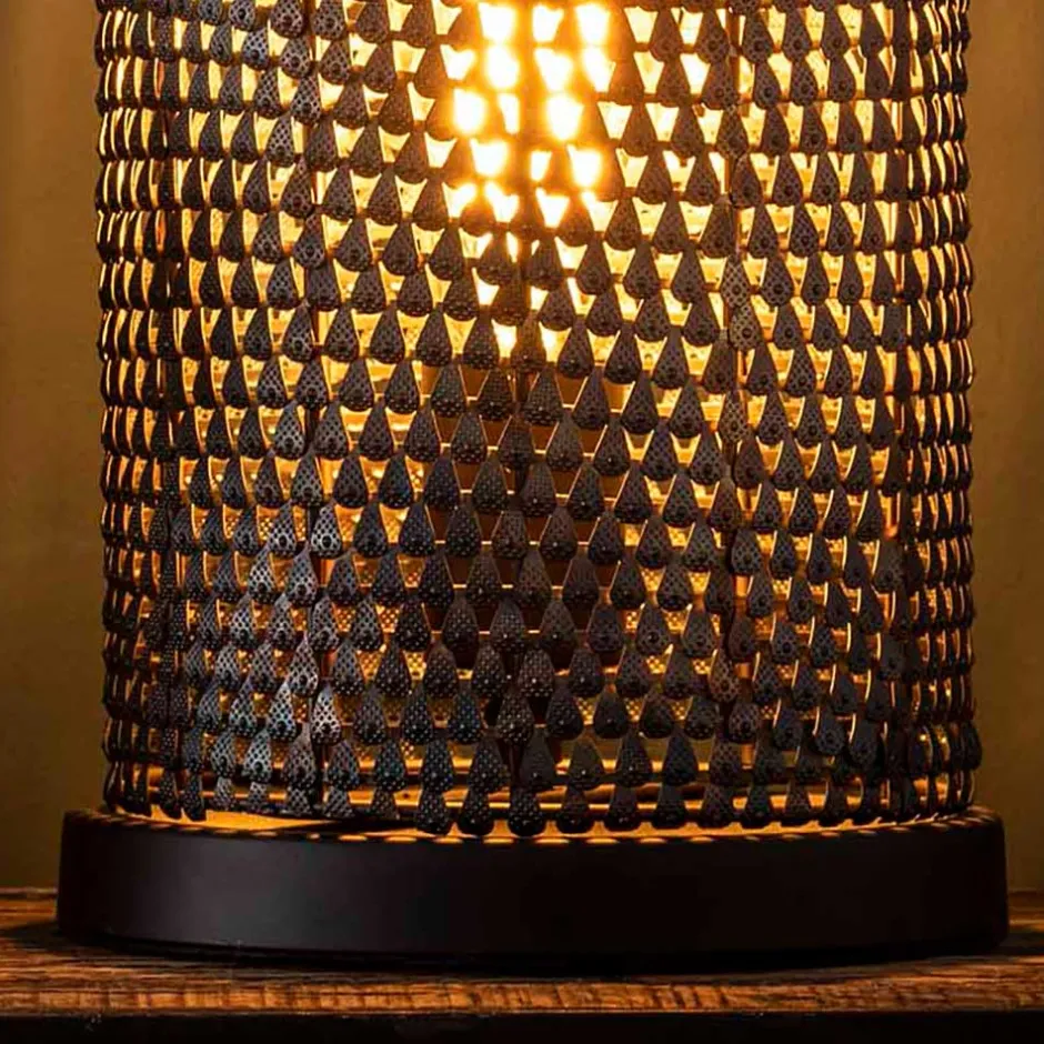 Wohnen Metall Tischleuchte in Schwarzbraun - Bageria