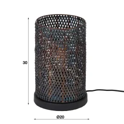 Wohnen Metall Tischleuchte in Schwarzbraun - Bageria