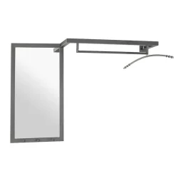 Wohnen Metall Wandgarderobe mit Spiegel - Saguni