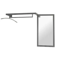 Wohnen Metall Wandgarderobe mit Spiegel - Saguni