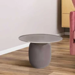 Metall-Beistelltisch in Grau und Silber - Halkan^Wohnen Clearance