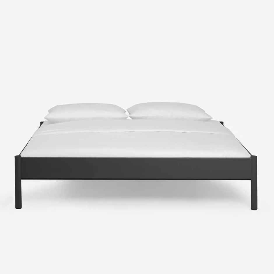 Wohnen Metallbett ohne Kopfteil Italianas in Schwarz