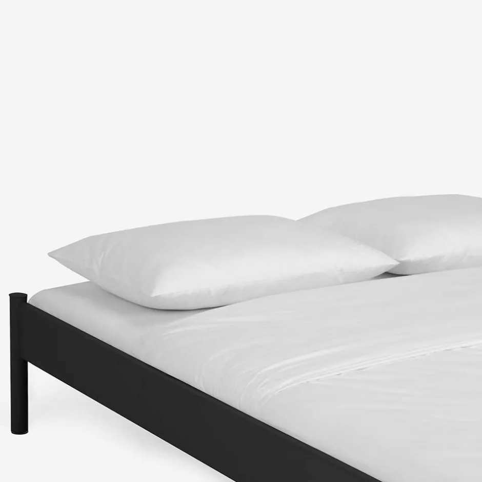 Wohnen Metallbett ohne Kopfteil Italianas in Schwarz