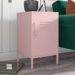 Wohnen Metall-Kommode mit Tür in Rosa - Asbell