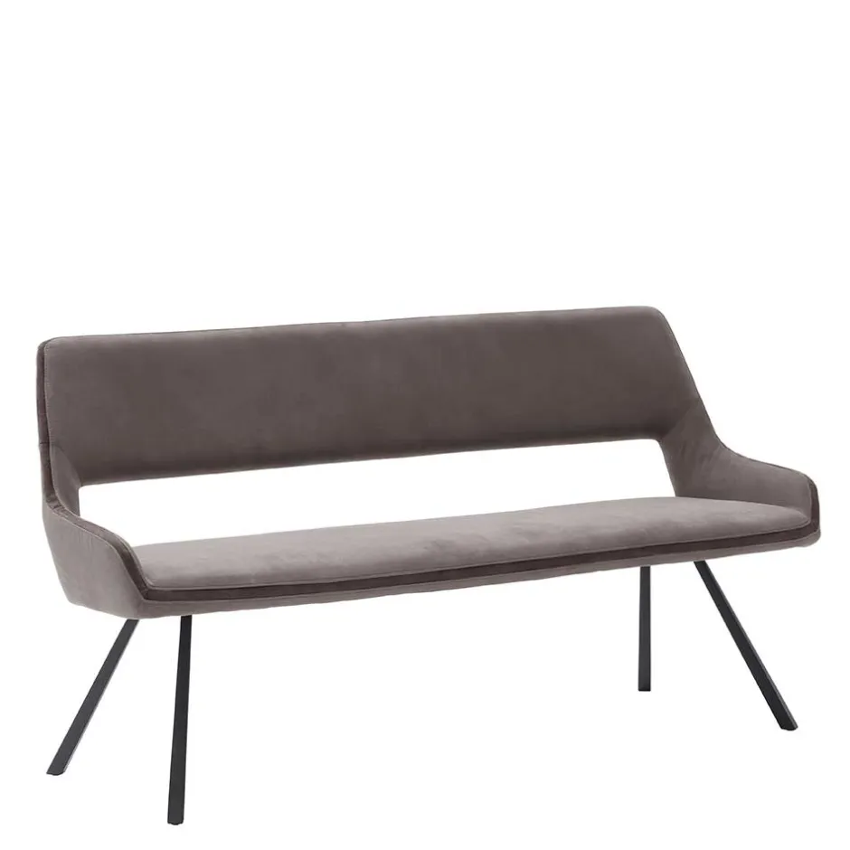 Microfaser Esszimmerbank in Hellbraun - Puladium^Wohnen Discount