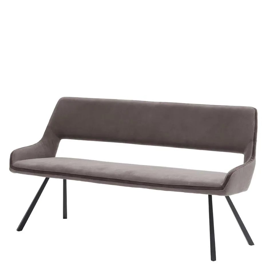 Microfaser Esszimmerbank in Hellbraun - Puladium^Wohnen Discount