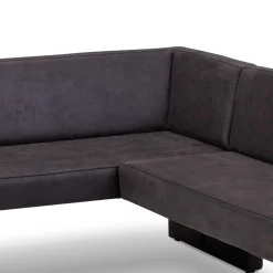 Microfaser Polstereckbank in Anthrazit - Daricca^Wohnen Sale