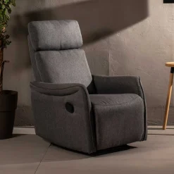 Wohnen Microfaser TV Relaxsessel in Dunkelgrau - Vergoma