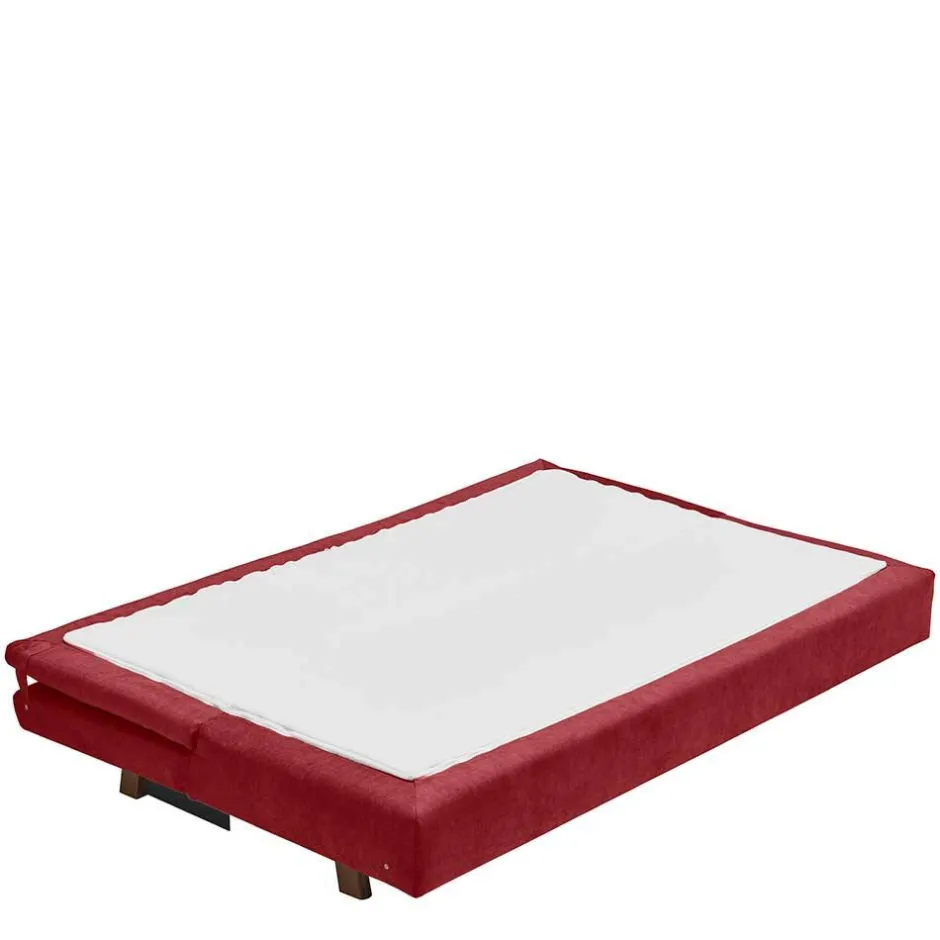 Microvelours Bettcouch in Dunkelrot - Java^Wohnen Online