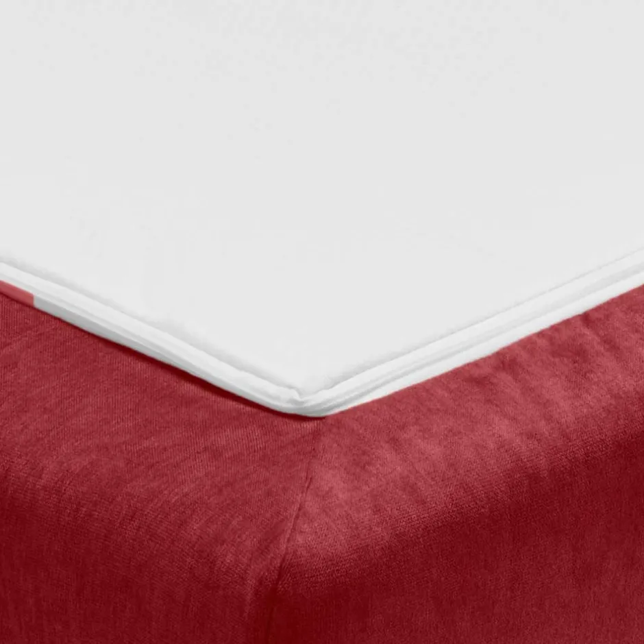 Microvelours Bettcouch in Dunkelrot - Java^Wohnen Online