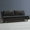 Microvelours Klappsofa in Schwarz - Ocna^Wohnen Discount