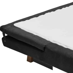Microvelours Klappsofa in Schwarz - Ocna^Wohnen Discount