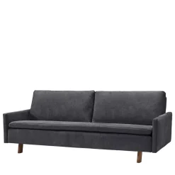 Microvelours Schlafsofa in Blaugrau - Glory^Wohnen New