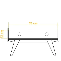 Wohnen Midcentury Wildeiche TV Bank mit Fach - Hardus