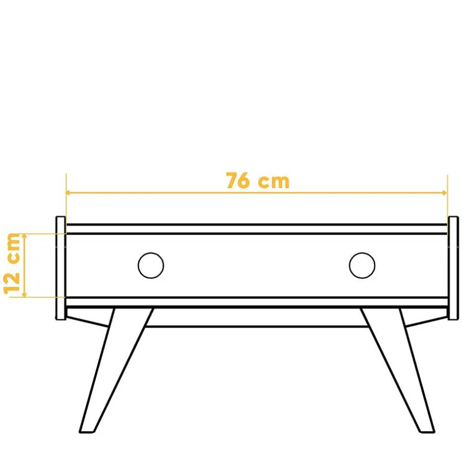 Wohnen Midcentury Wildeiche TV Bank mit Fach - Hardus