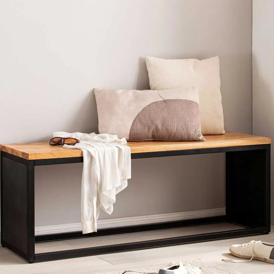 Wohnen Minimalistische Bank aus Akazie Massivholz - Zyrafete