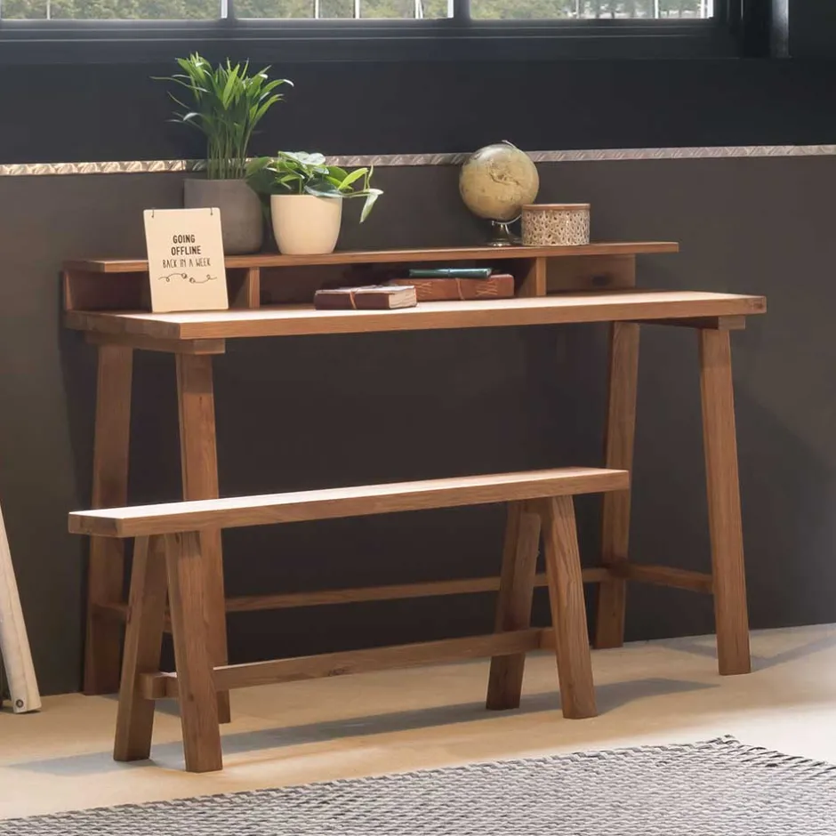 Wohnen Minimalistischer Schreibtisch aus Wildeiche - Dalunzio