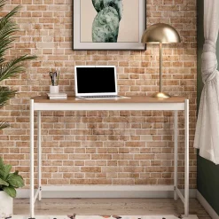 Wohnen Minimalistischer Schreibtisch in Walnuss Optik - Zyreano