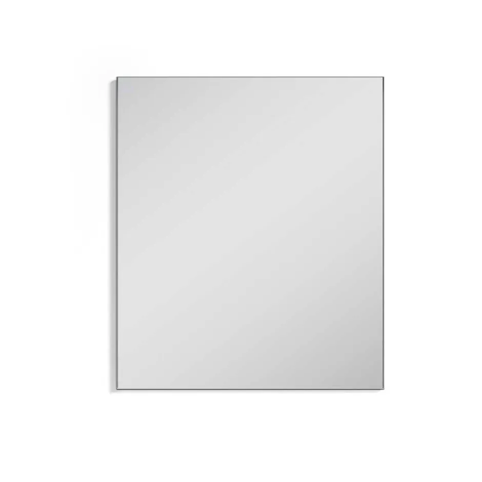 Wohnen Minimalistischer Wandspiegel in Anthrazit - Vlatu