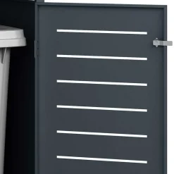 Wohnen Mülltonnenbox in Anthrazit für zwei Tonnen - Rovert