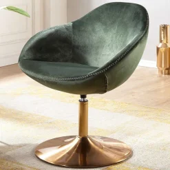 Wohnen Modern Art Deco Sessel in Dunkelgrün - Rigorosa