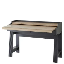 Wohnen Modern Country Computertisch in Grau & Eiche - Joe