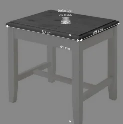 Modern Country Frisiertisch Set zweifarbig - Mirandesca (dreiteilig)^Wohnen Discount