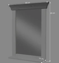 Modern Country Frisiertisch Set zweifarbig - Mirandesca (dreiteilig)^Wohnen Discount