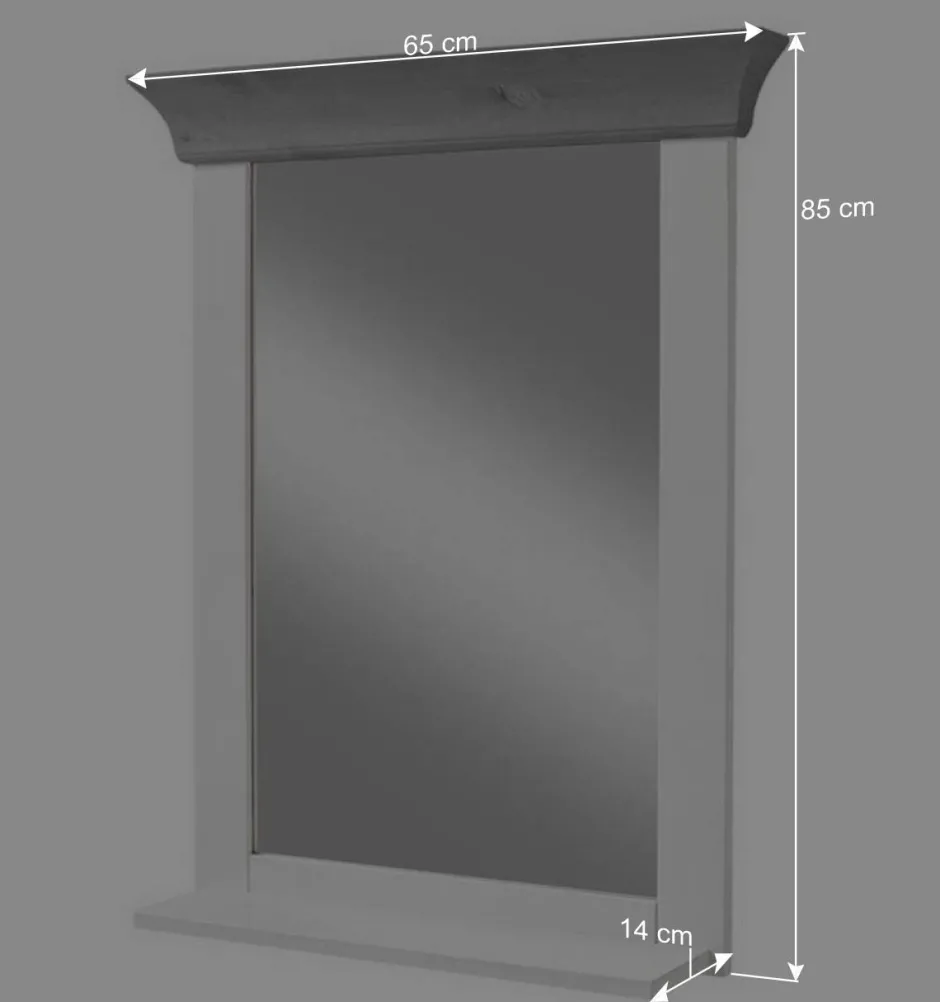 Modern Country Frisiertisch Set zweifarbig - Mirandesca (dreiteilig)^Wohnen Discount