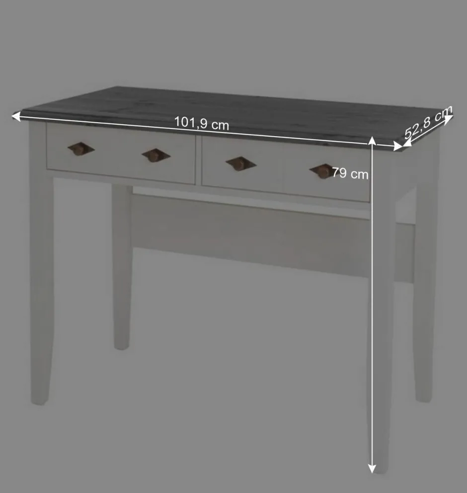 Modern Country Frisiertisch Set zweifarbig - Mirandesca (dreiteilig)^Wohnen Discount