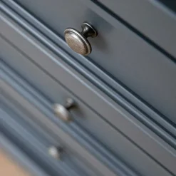 Wohnen Modern Country Highboard in Grau & Kiefer - Eromsia