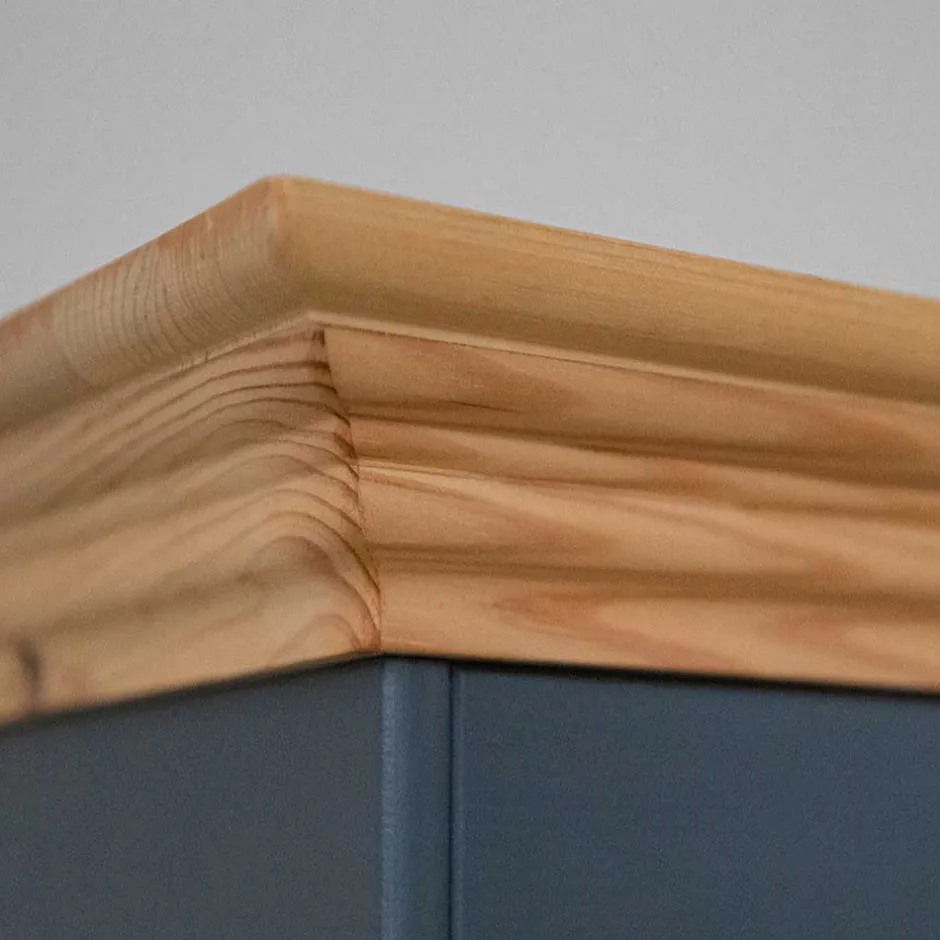 Wohnen Modern Country Kommode in Grau & Kiefer - Eromsia