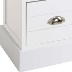 Wohnen Modern Country Kommode in Weiß - Fidono