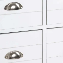 Wohnen Modern Country Kommode in Weiß - Fidono