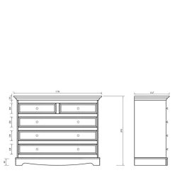 Wohnen Modern Country Kommode zweifarbig - Vitablo