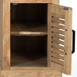 Wohnen Modern Country Schreibtisch mit Lamellentüren - Muray