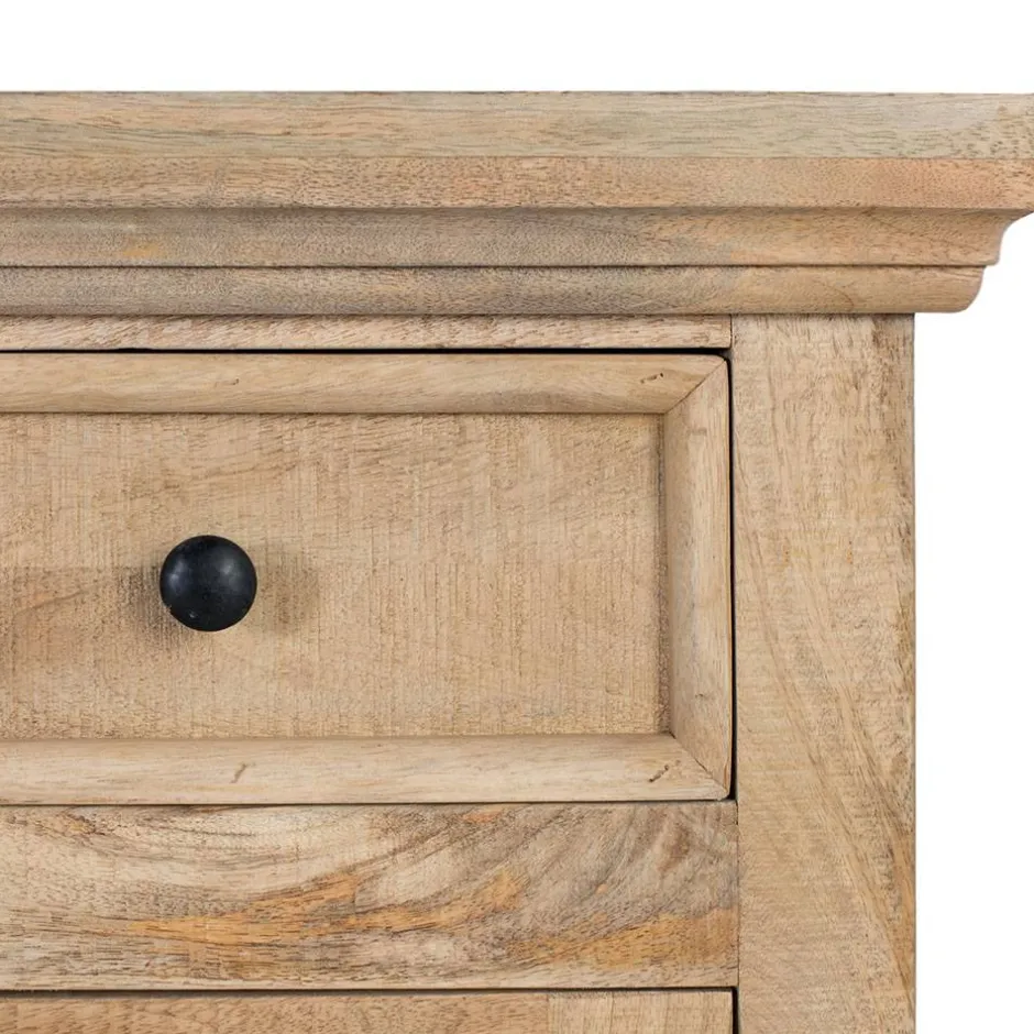 Wohnen Modern Country Schreibtisch mit Lamellentüren - Muray